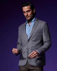 The Claymore Blended Wool Blazer - Grey