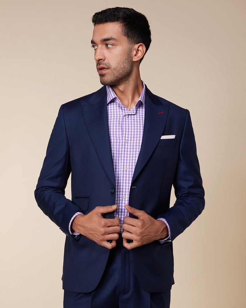 The Mayfair Blended Wool Blazer Navy – Bombay Shirt Company
