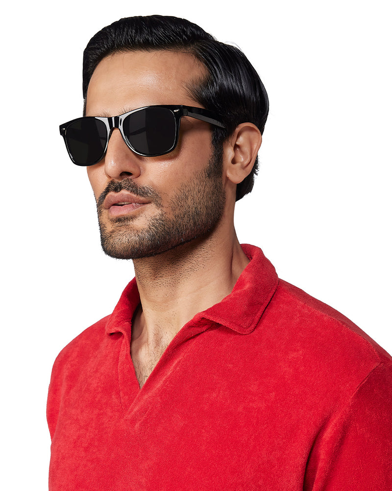 Signature Terry Towel Polo T-Shirt - Red