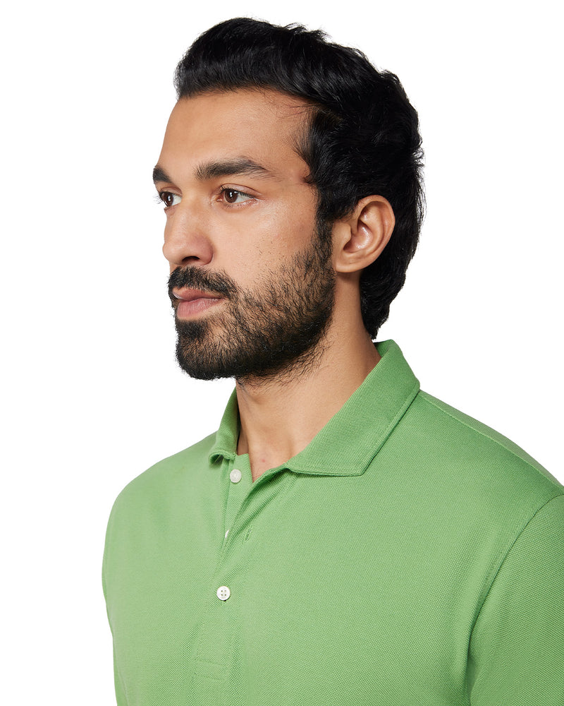Signature Button Polo T-Shirt - Green