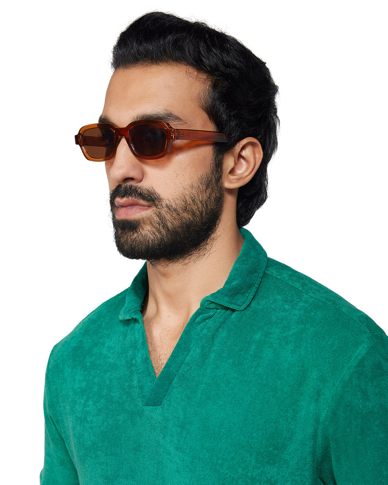 Signature Terry Towel Polo T-Shirt - Green