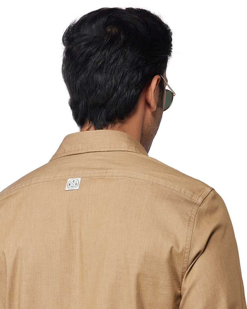 Beige Denim Shirt