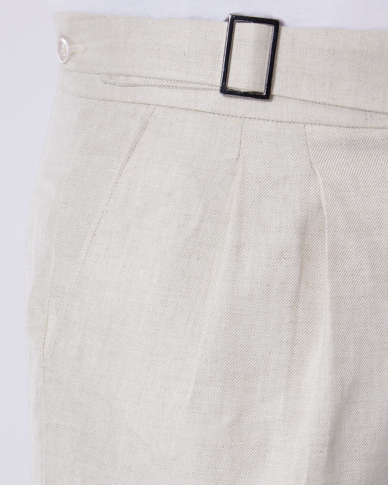 Charisma Linen Neapolitan Dress Pants - Ecru