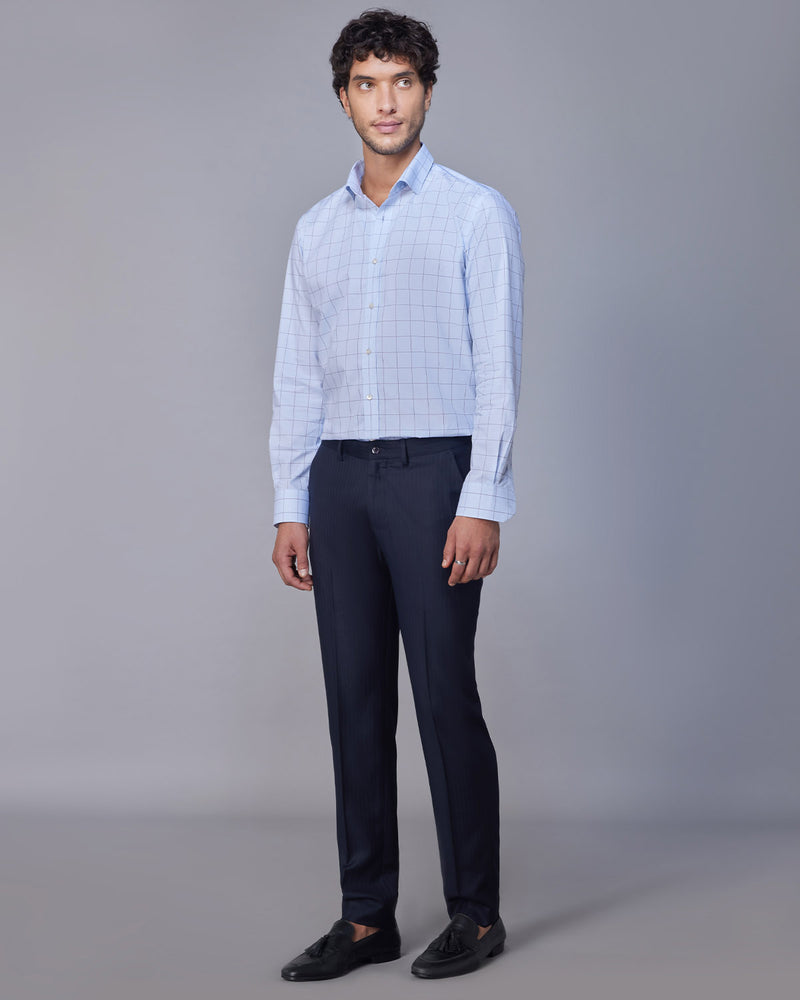 Epsilon Striped Dress Pants - Navy