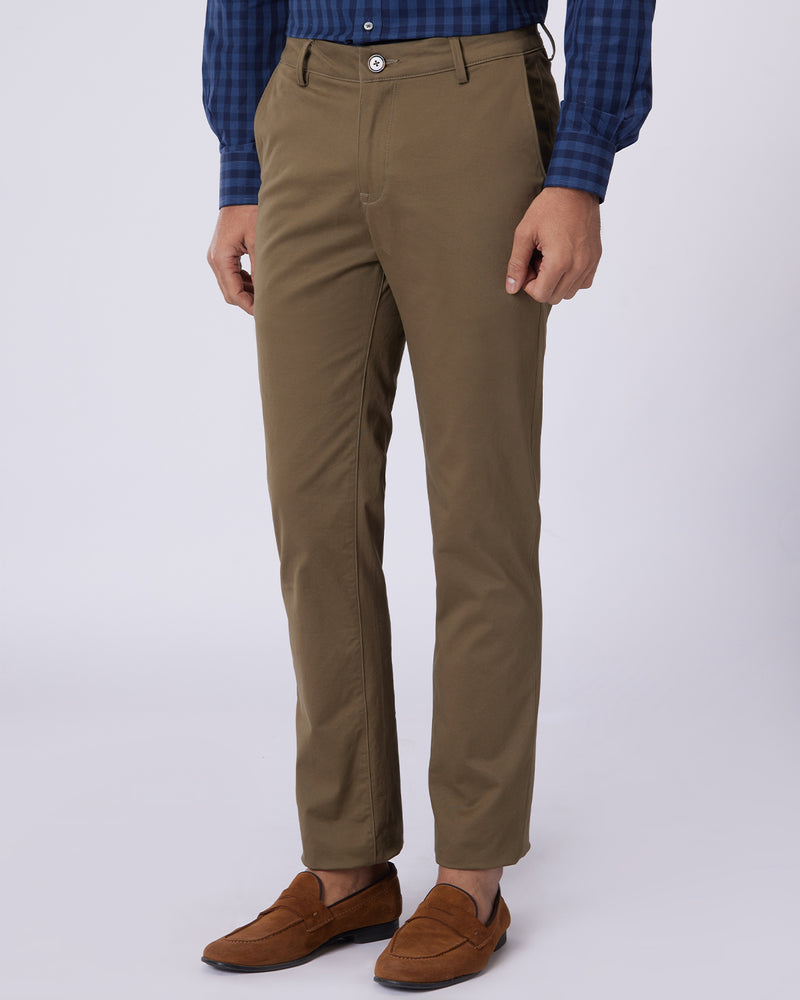 Elevate Everyday Stretch Chinos - Dark Olive – Bombay Shirt Company