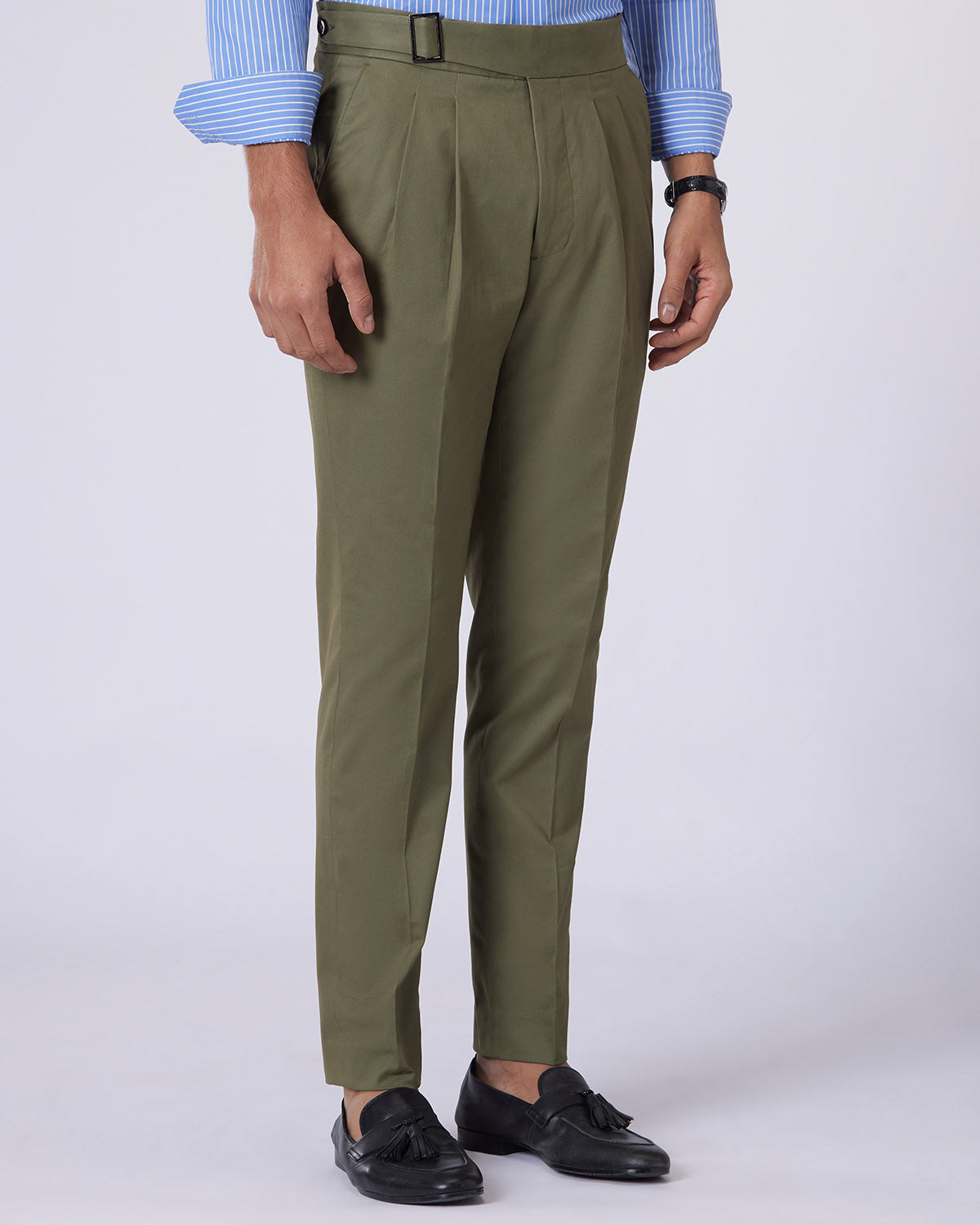 Virtuoso Neapolitan Dress Pants - Olive – Bombay Shirt Company