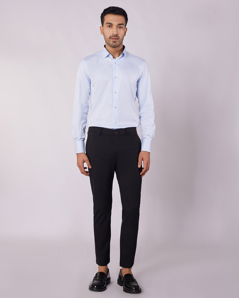 Light Blue Royal Oxford Slim Fit Shirt in Pima Cotton Traveller |  SUITSUPPLY United Kingdom