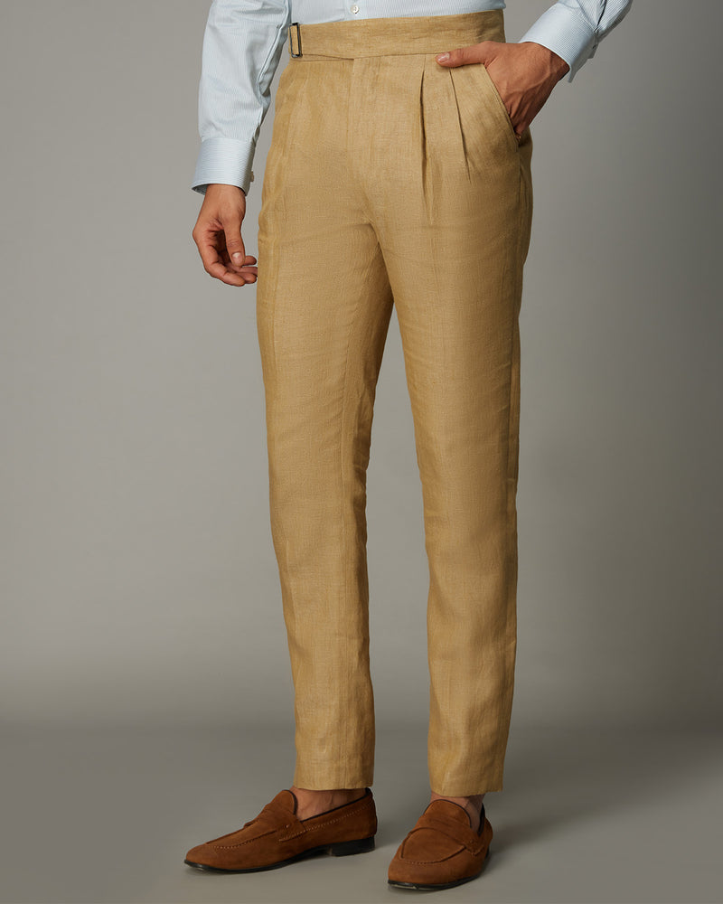 Vintage Linen Neapolitan Pants Khaki – Bombay Shirt Company