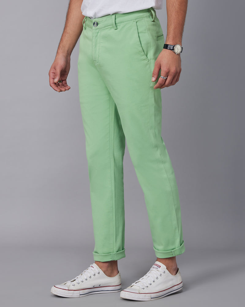 Wide leg pants with tie - Light Green | Guts & Gusto