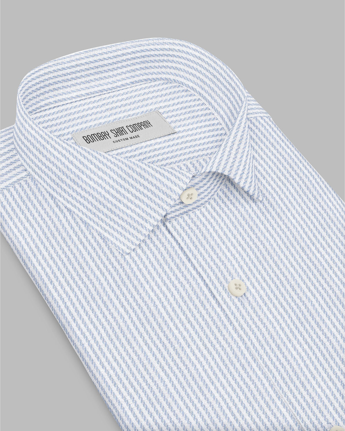 Granger Twill Striped Shirt - Blue & White