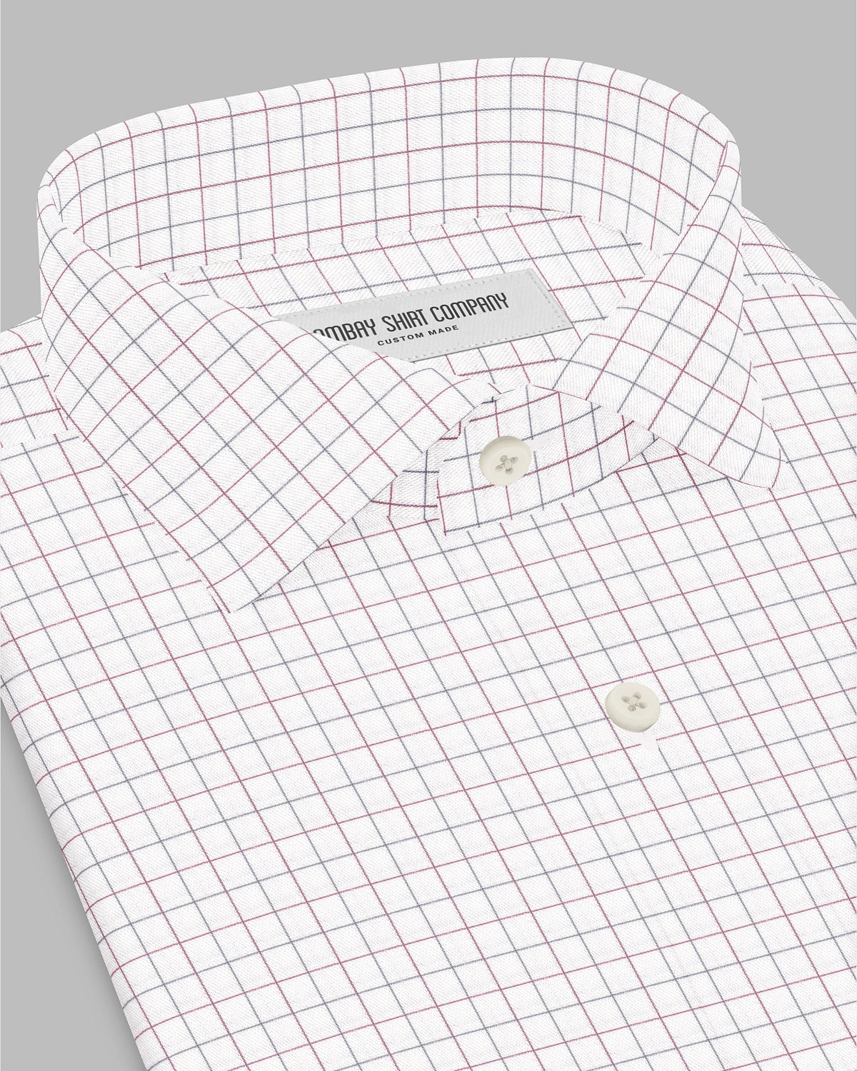 Capella Dobby Checked Shirt - Red & Grey