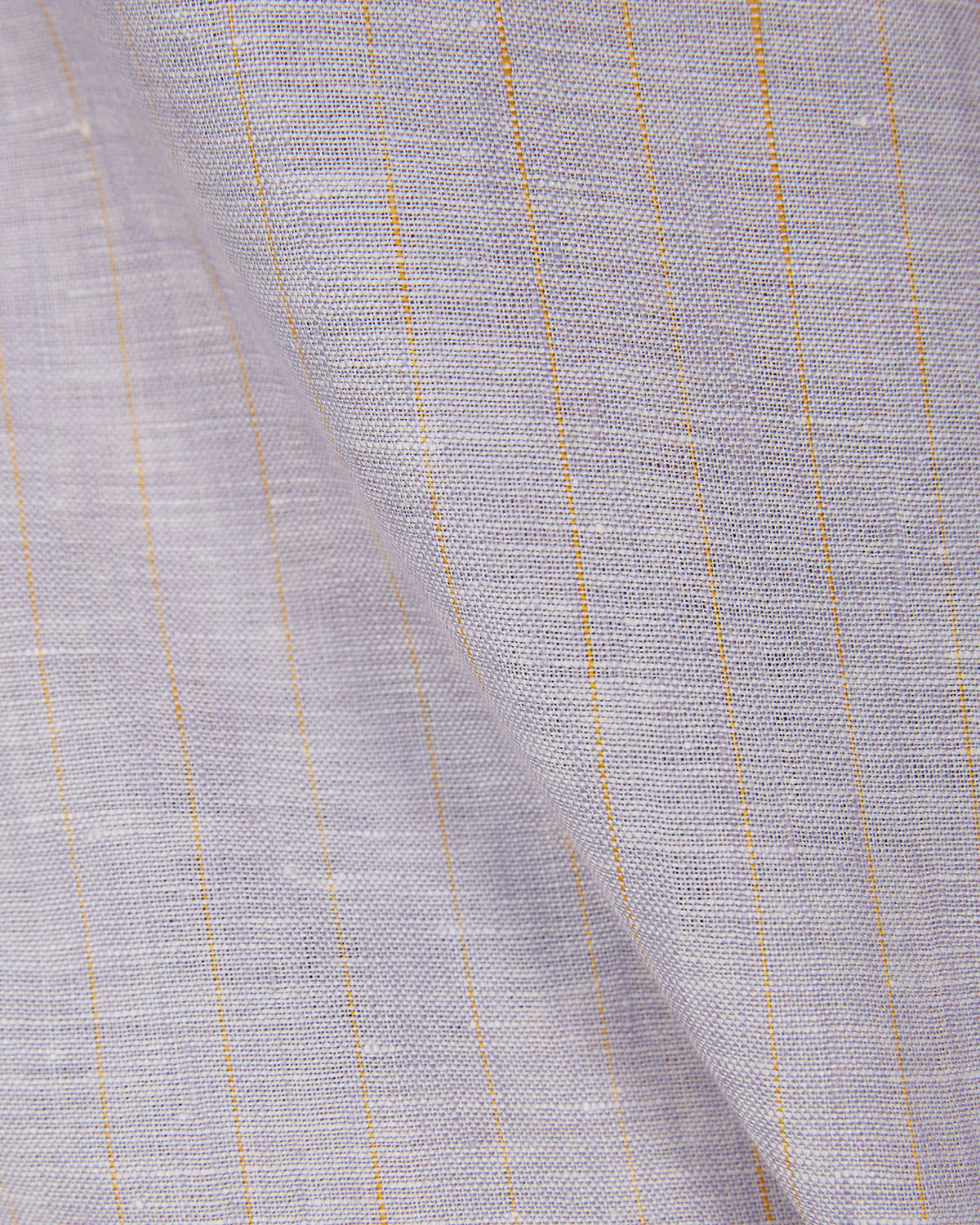 100% Linen Striped Shirt - Grey & Yellow