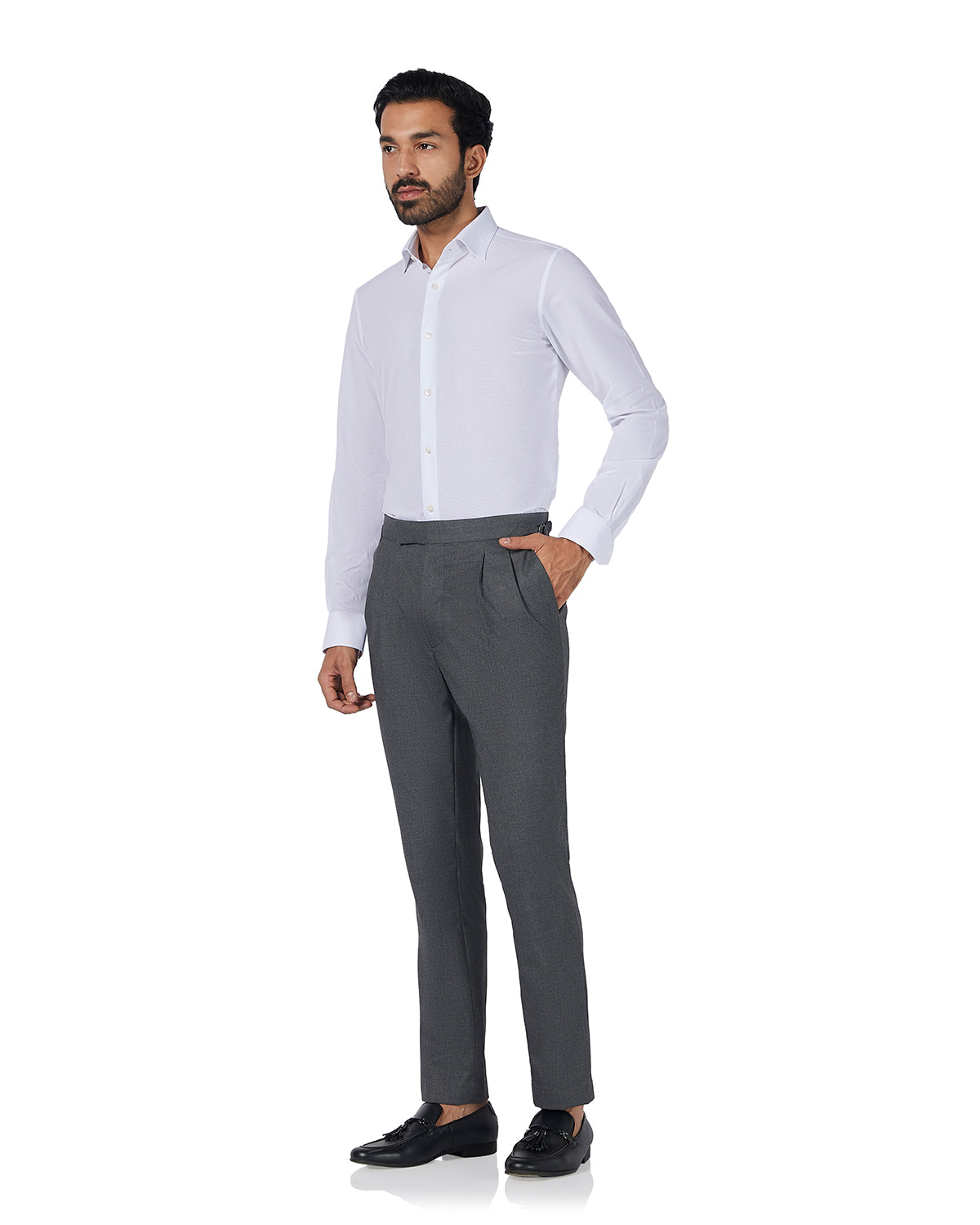 4-Way Stretch Dobby Shirt - White