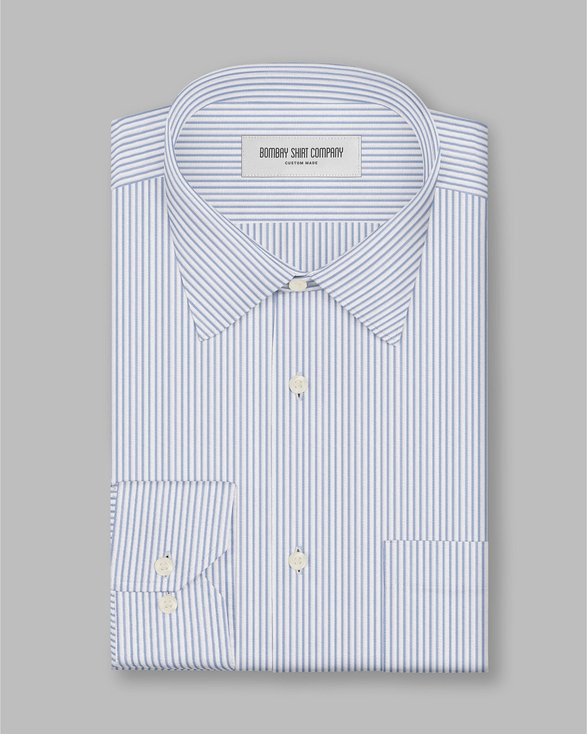 Icarus Poplin Striped Shirt - Blue
