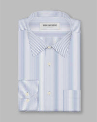 Icarus Poplin Striped Shirt - Blue