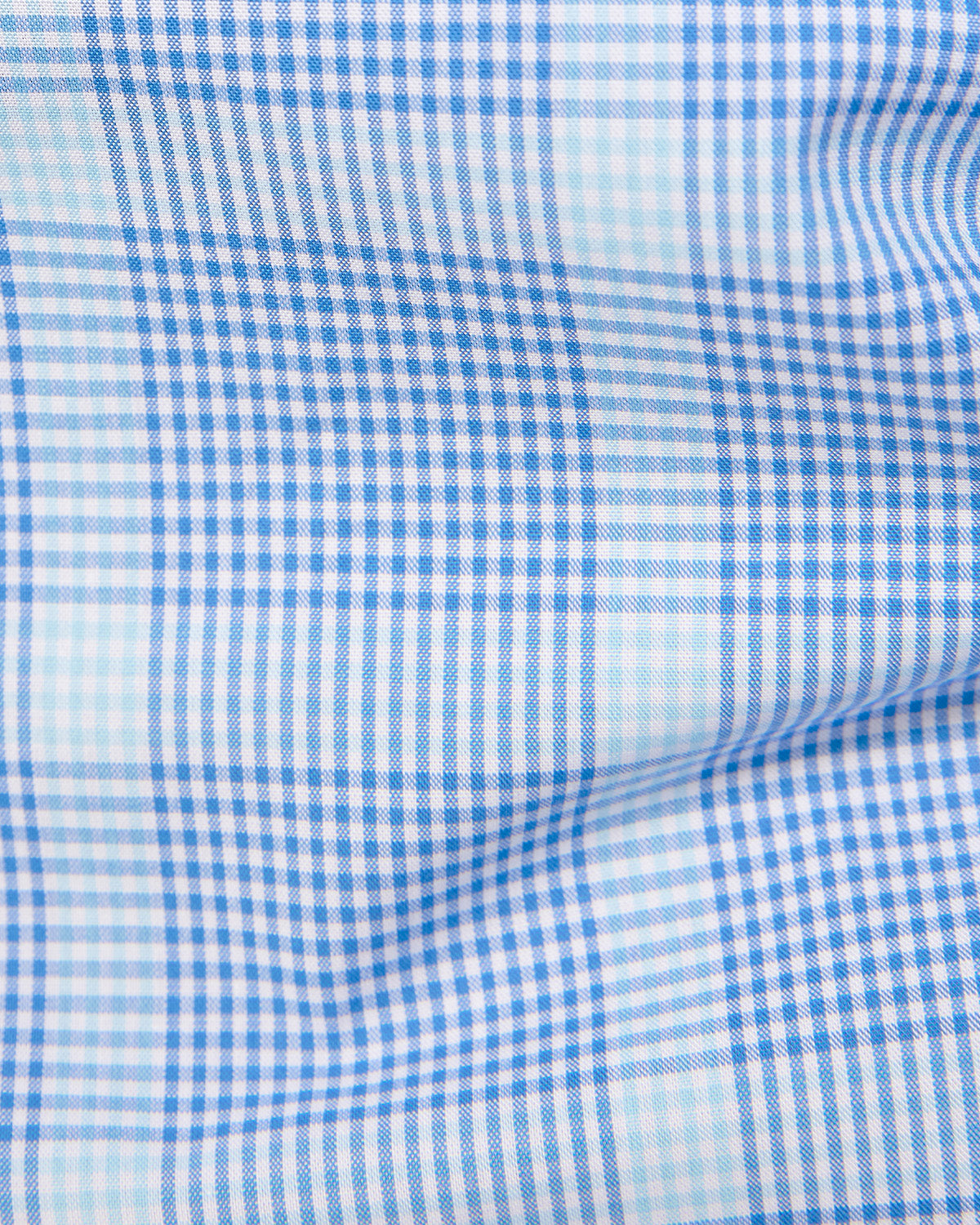Soft Oxford Checked Shirt - Blue