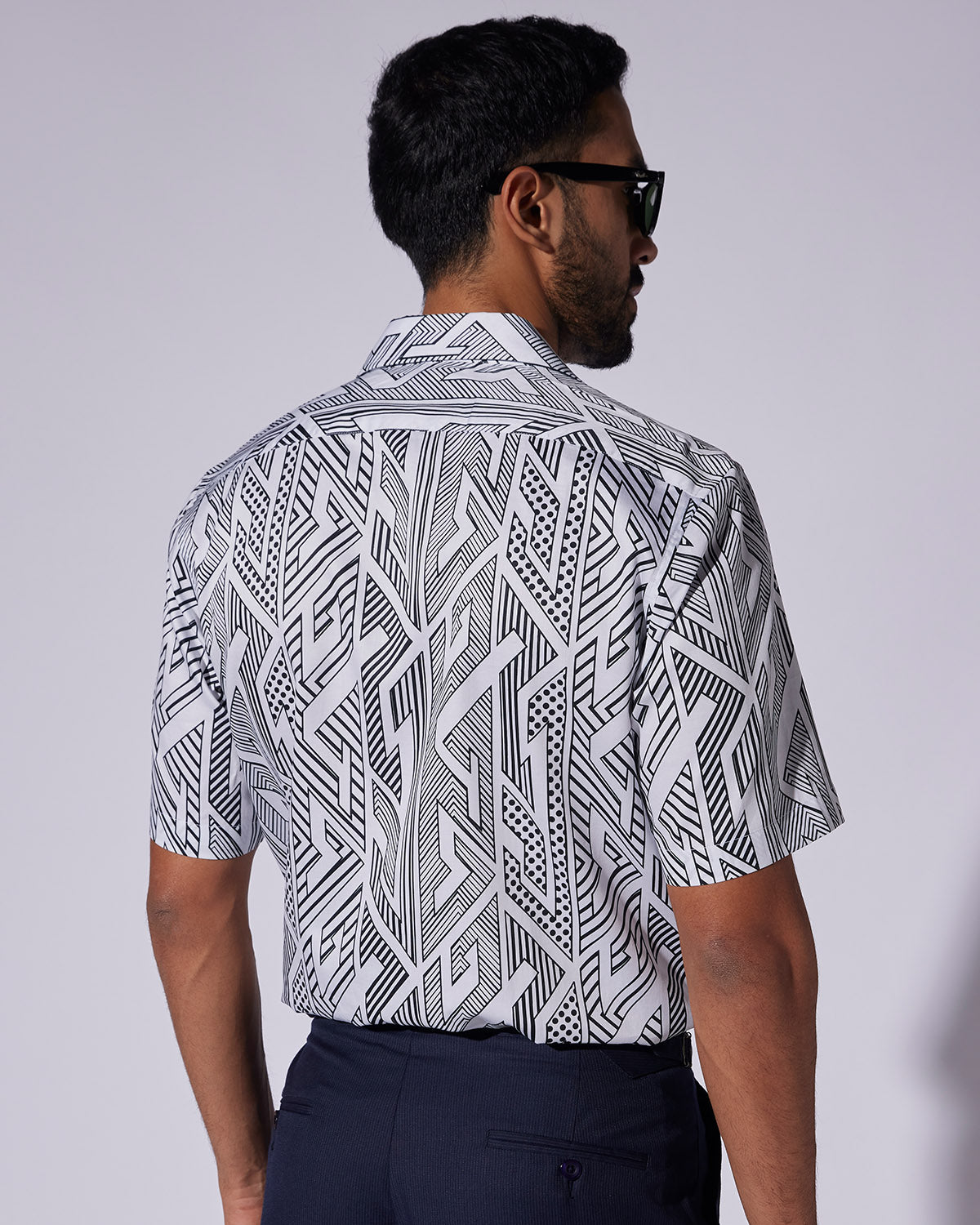 Abstract Printed Shirt - Black & White