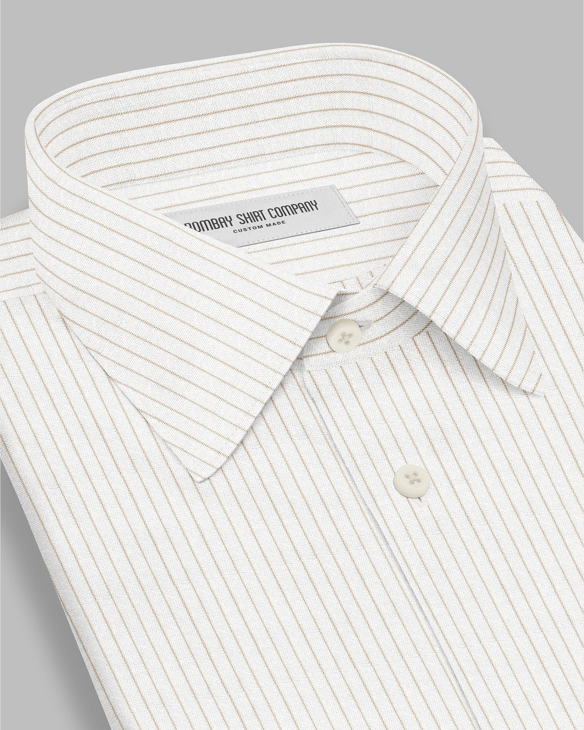 Marvella Oxford Pinstriped Shirt - Beige