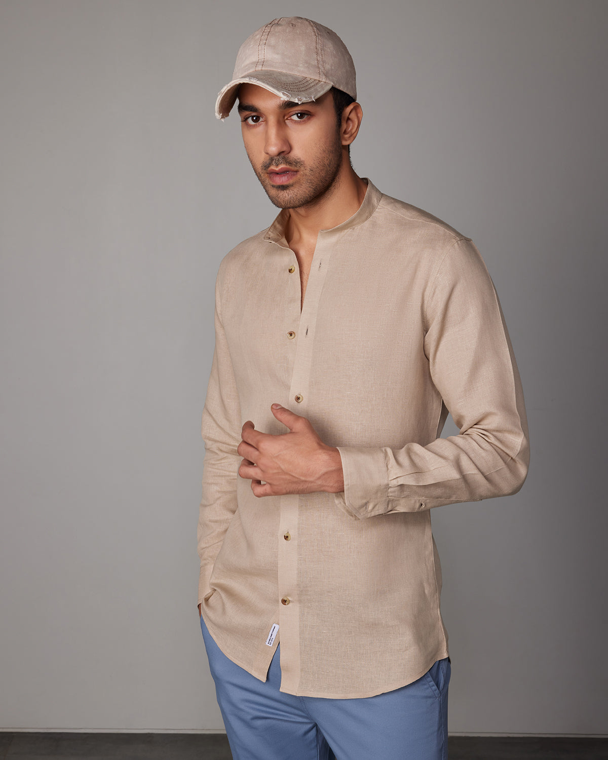 Mushroom Soft Linen Shirt