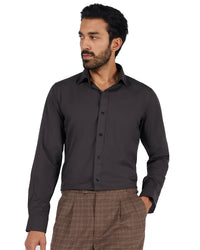 Stretch Dobby Shirt - Charcoal