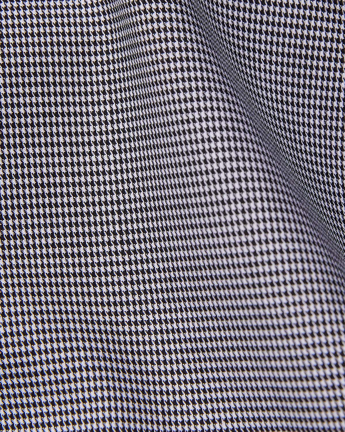 Cotton Houndstooth Shirt - Black & White
