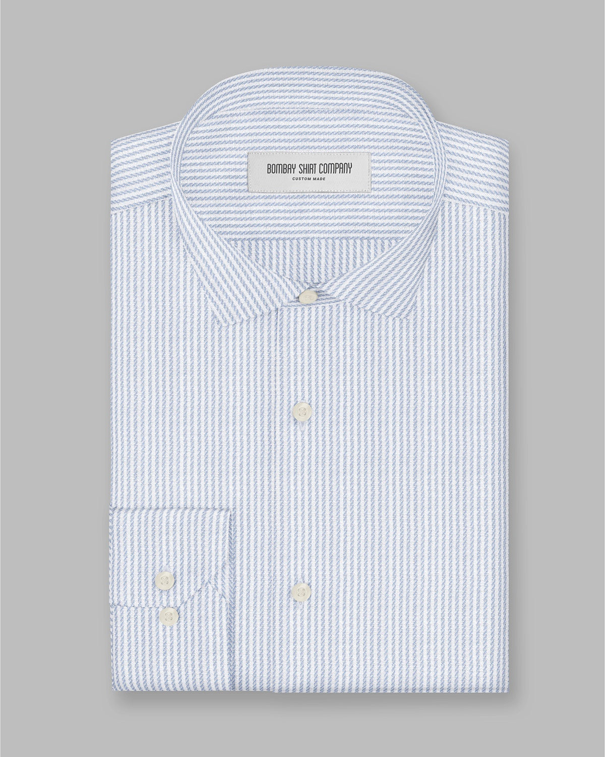 Granger Twill Striped Shirt - Blue & White