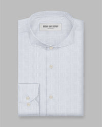 Serac Twill Pinstriped Shirt - Blue