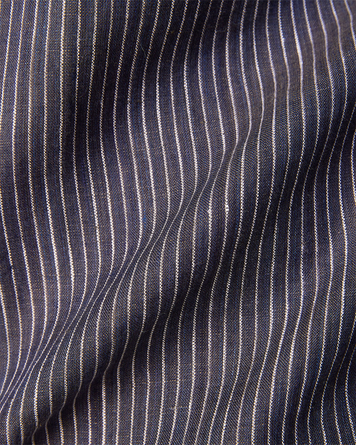 100% Linen Striped Shirt - Black & White