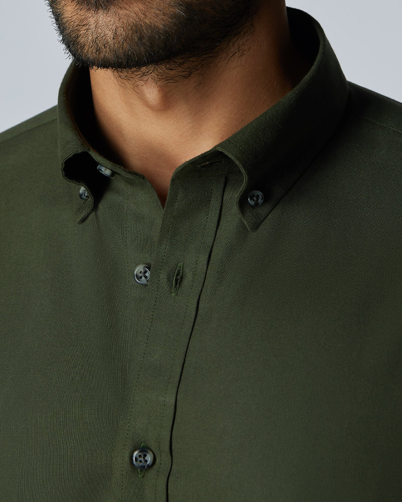 Caperberry Brushed Oxford Shirt