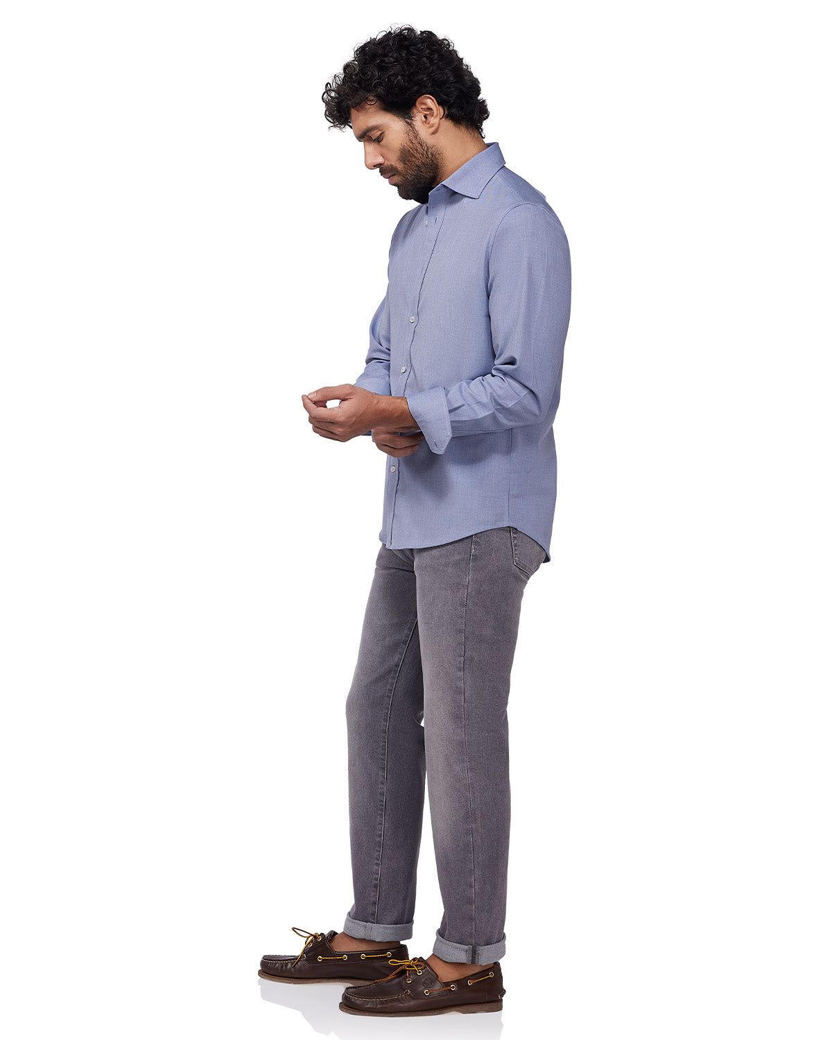 Japanese Stretch Oxford Shirt - Blue