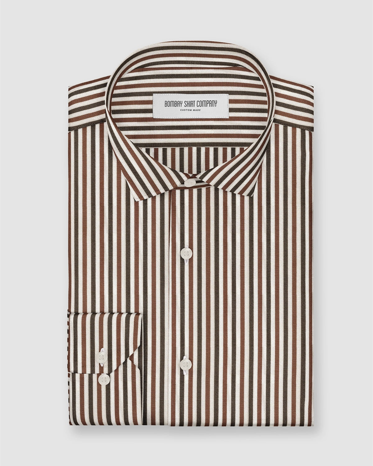 Camberline Twill Striped Shirt - Black & Brown