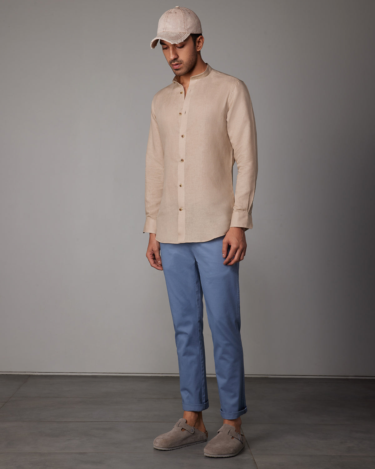 Soft Washed Linen Shirt - Beige
