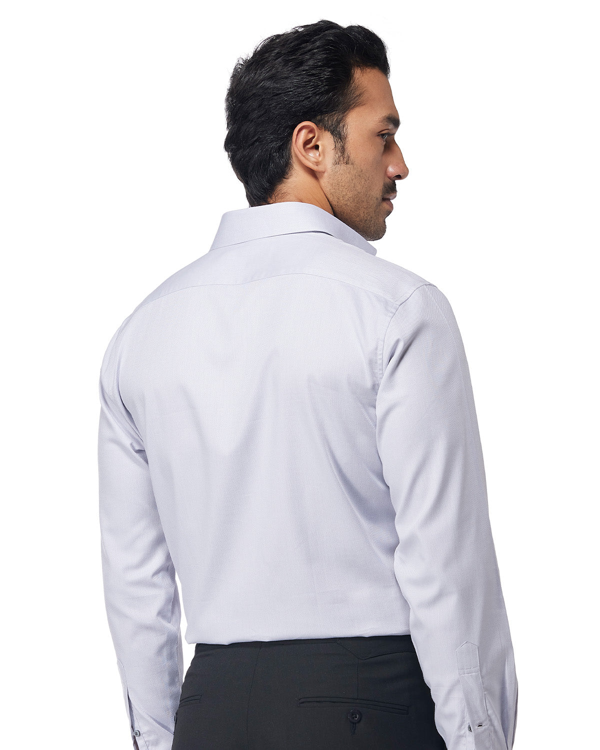 Stretch Cotton Dobby Shirt - Grey