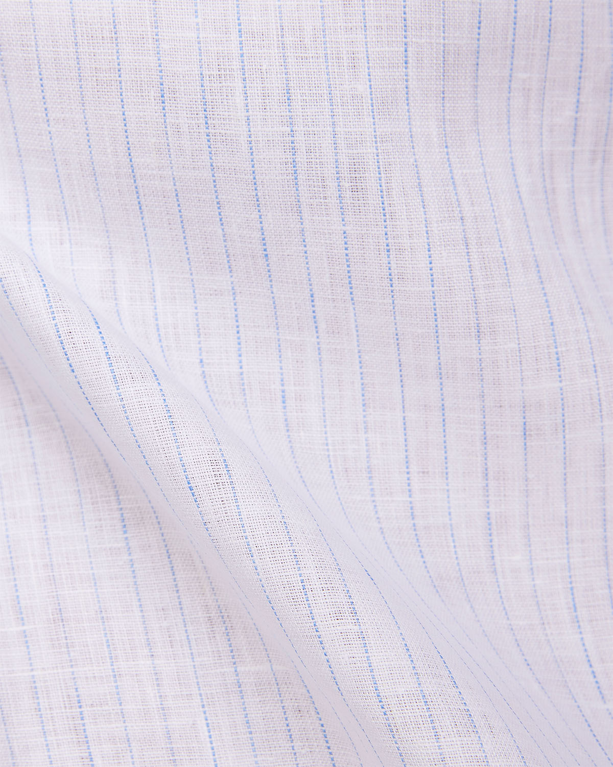 100% Linen Striped Shirt - Blue & White