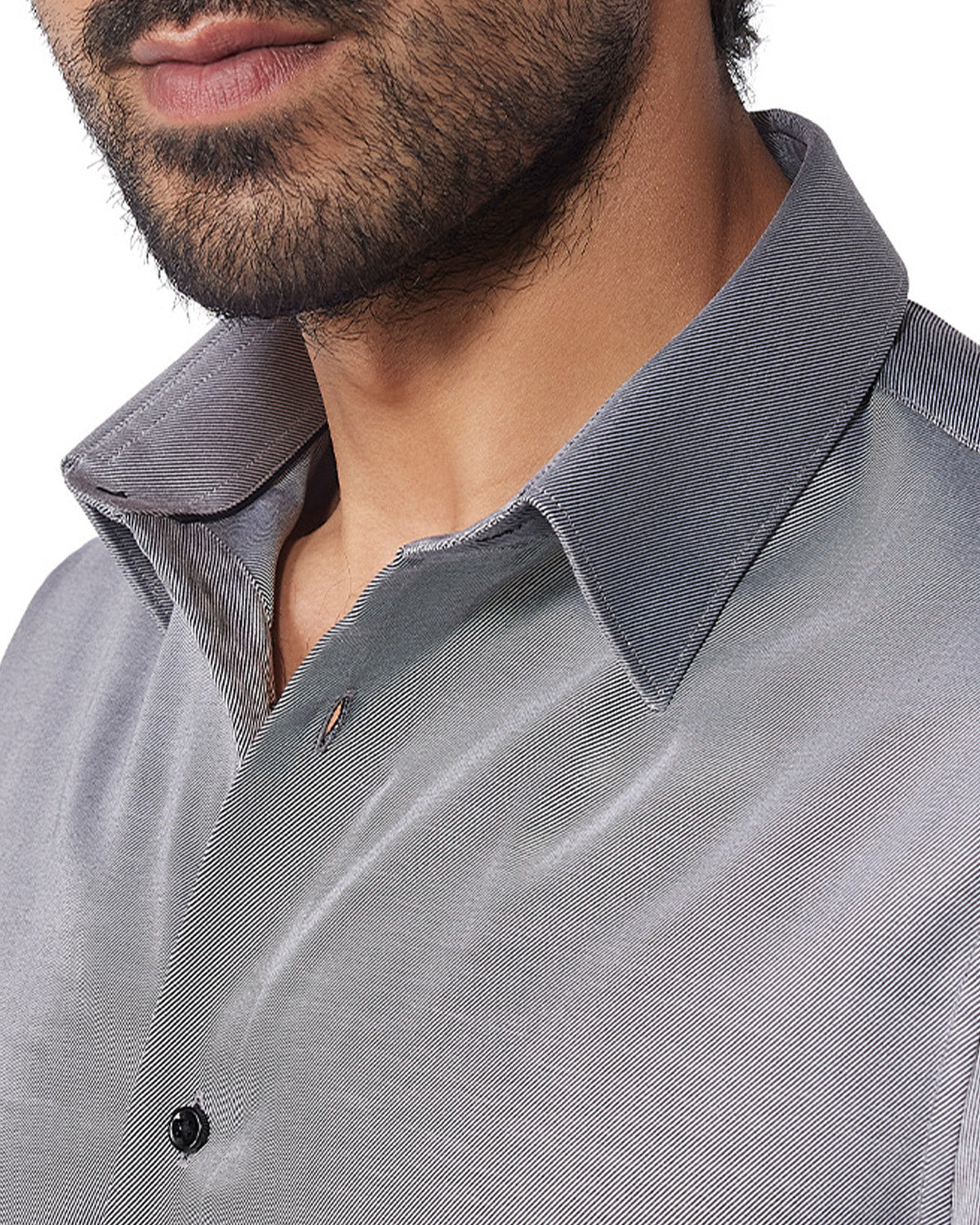 Cotton Twill Shirt - Grey
