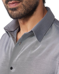 Cotton Twill Shirt - Grey