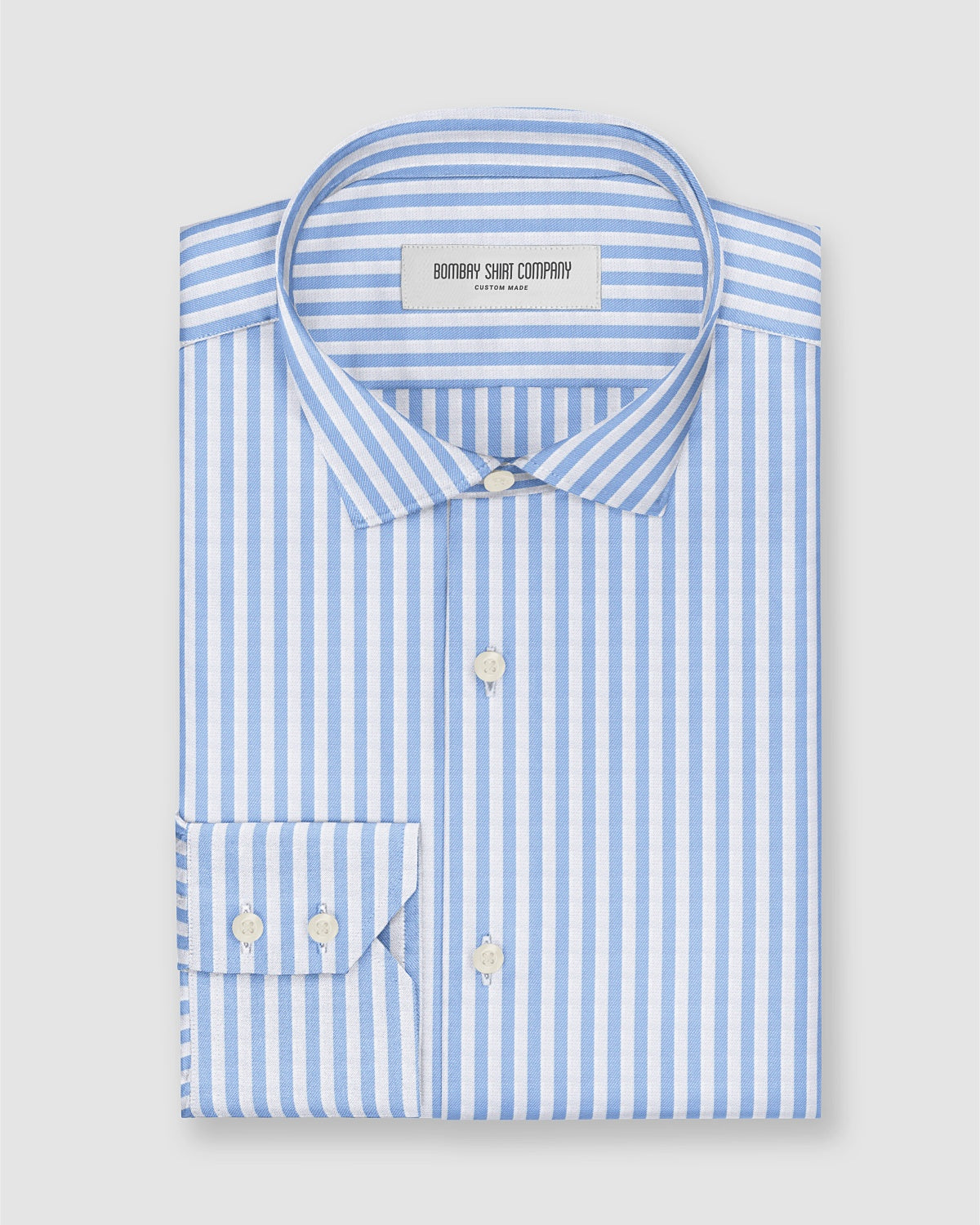 Marston Twill Striped Shirt - Blue & White