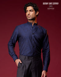 BSC x ALB | Martini Jacquard Shirt - Dark Blue