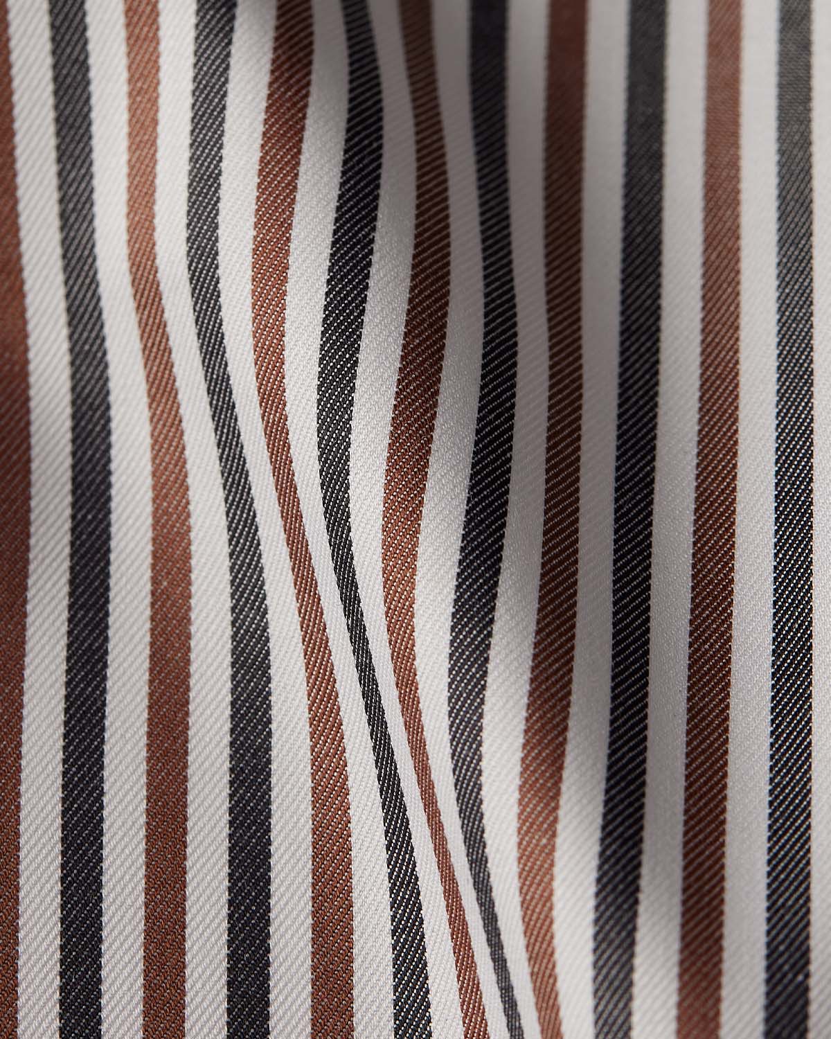 Camberline Twill Striped Shirt - Black & Brown