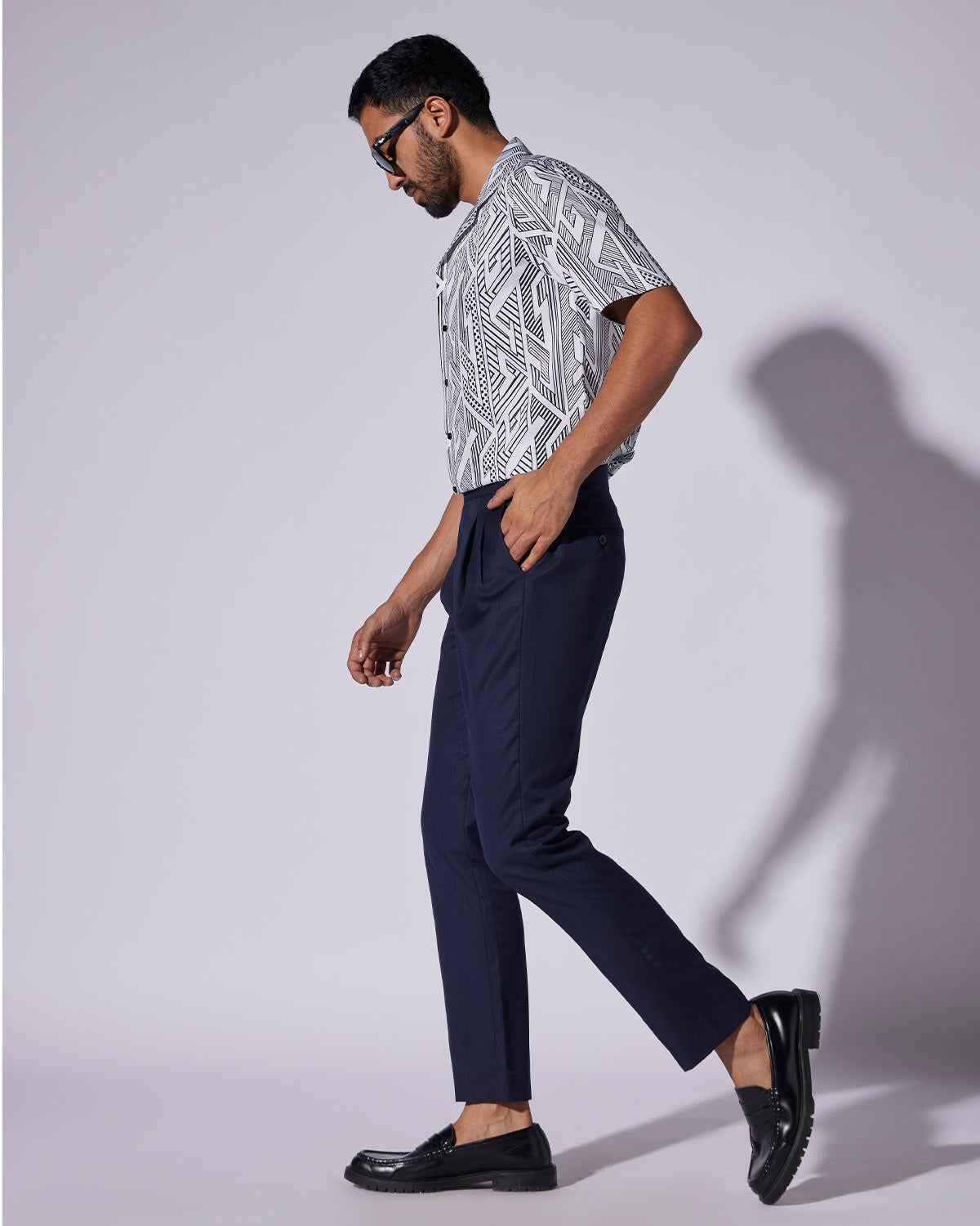 Abstract Printed Shirt - Black & White
