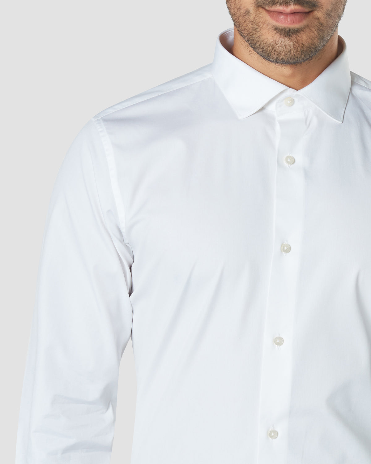 Soktas Ice White 3-button Cuff Shirt