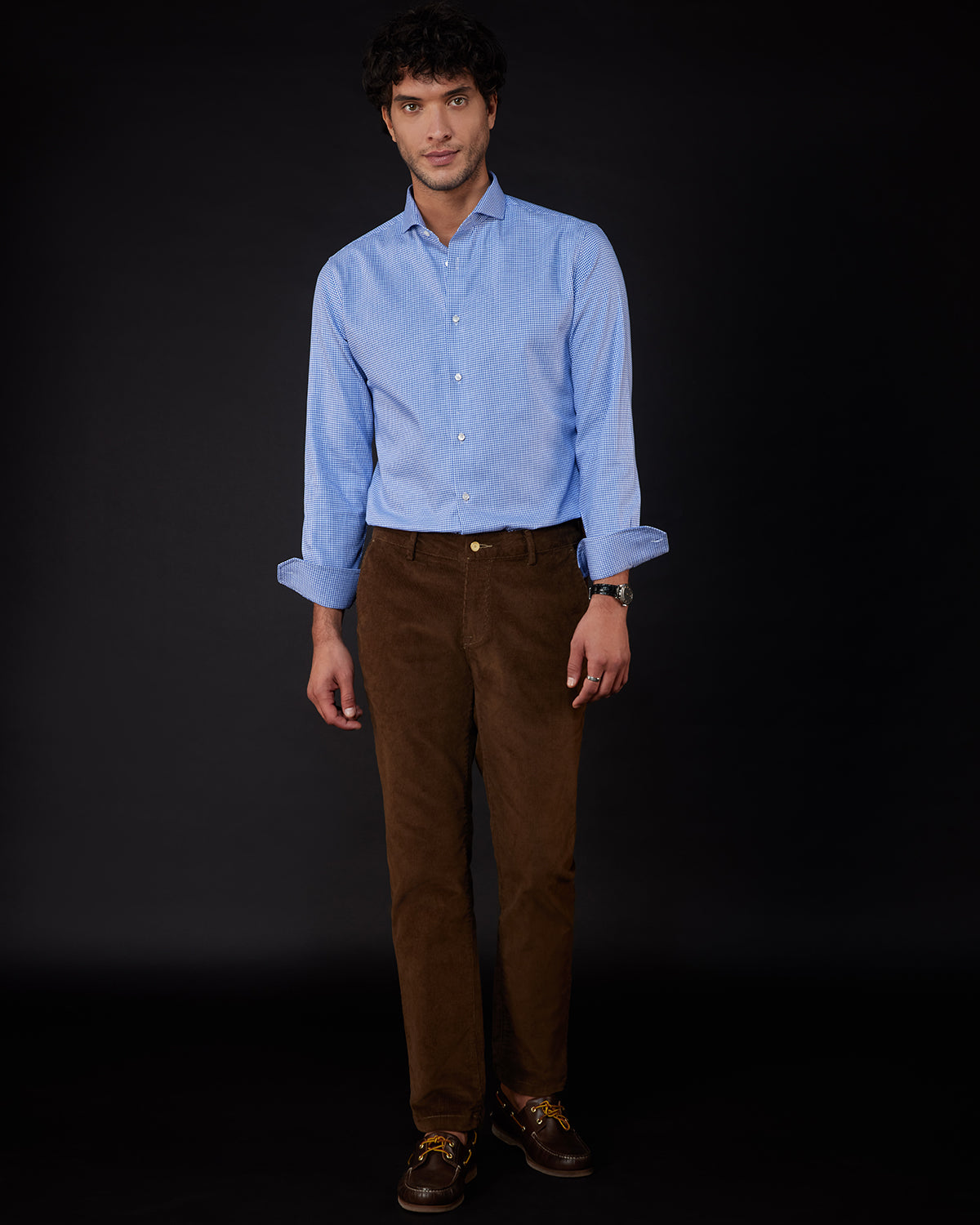 Houndstooth Shirt - Blue