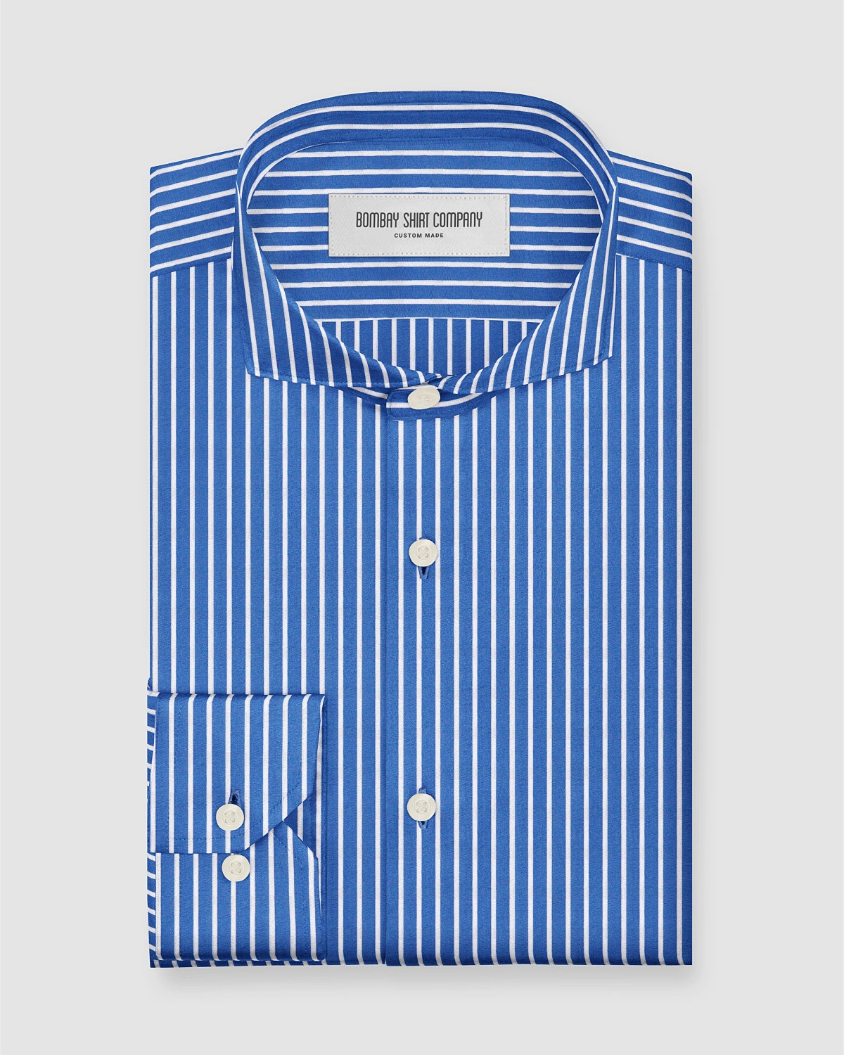 Aquarius Poplin Striped Shirt - Blue & White