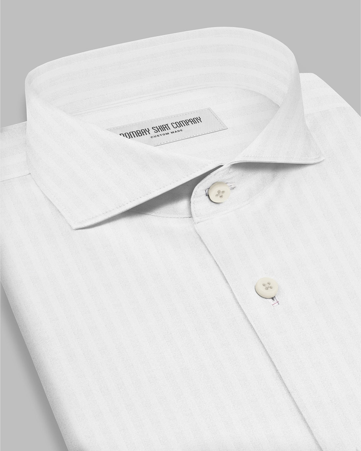Crux Herringbone Shirt - White