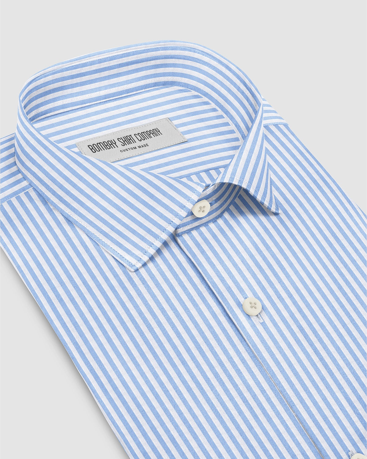 Marston Twill Striped Shirt - Blue & White