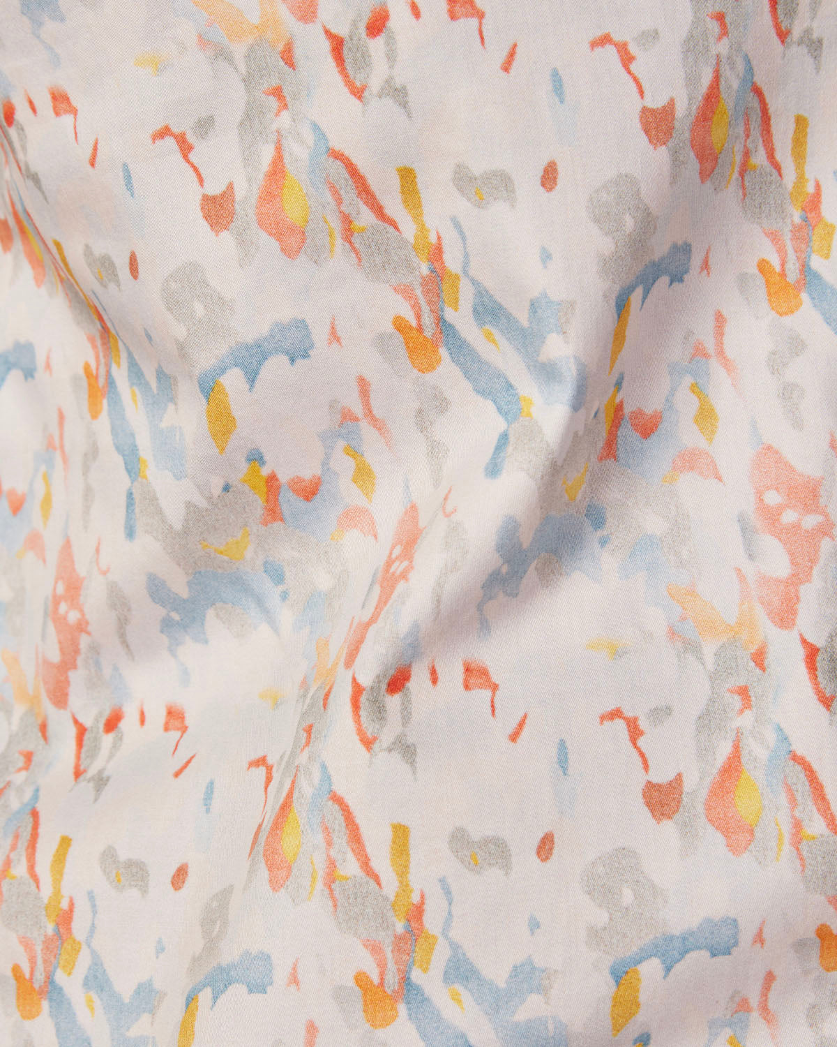 Abstract Printed Shirt - Orange & Blue