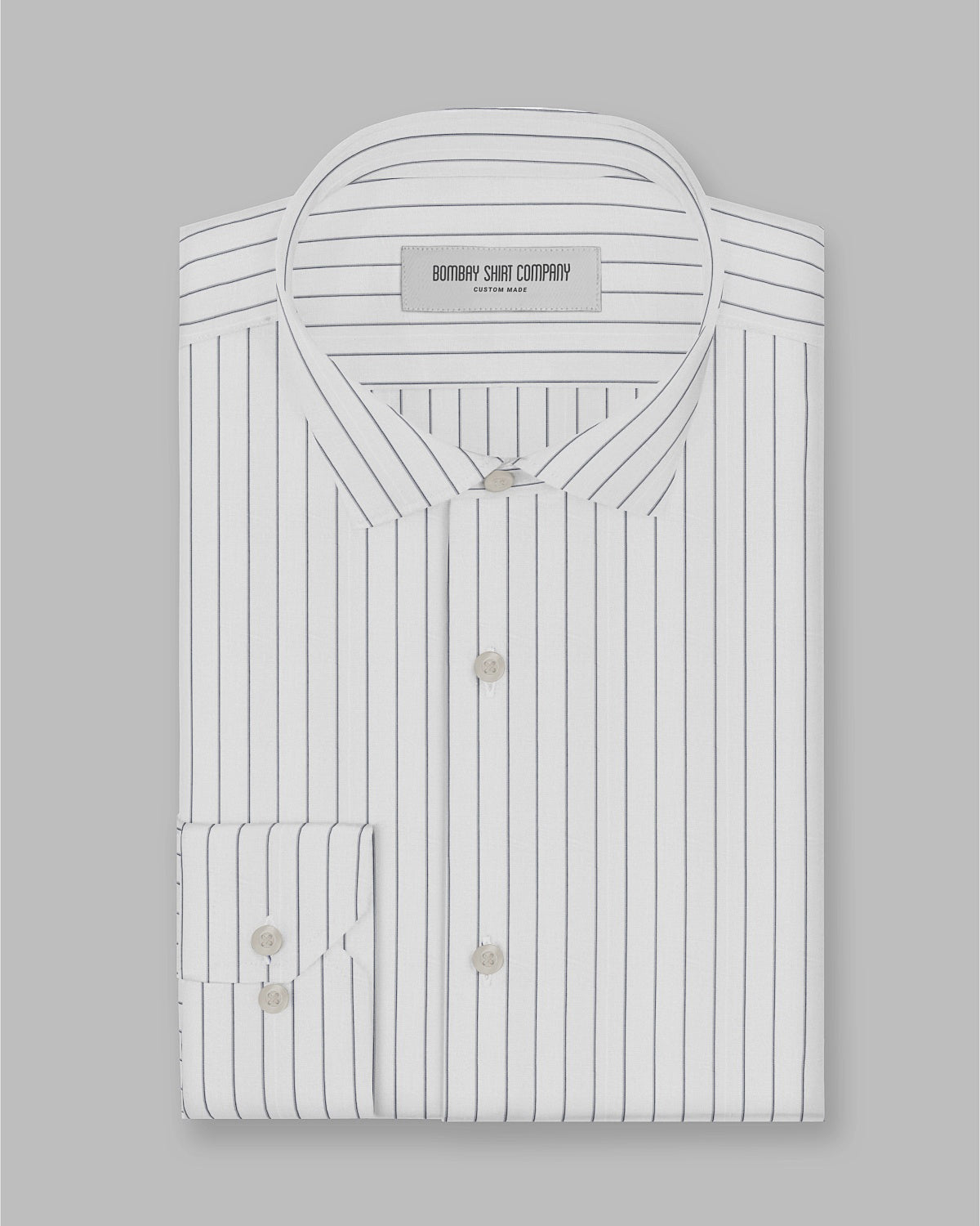 Creed Twill Striped Shirt - Grey & White