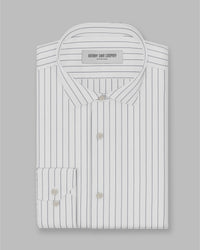 Creed Twill Striped Shirt - Grey & White