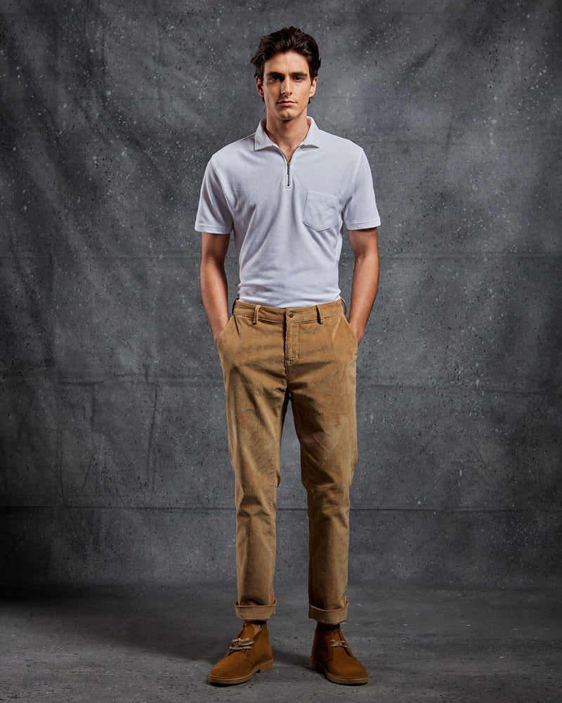 Imperial Corduroy Stretch Chinos - Khaki