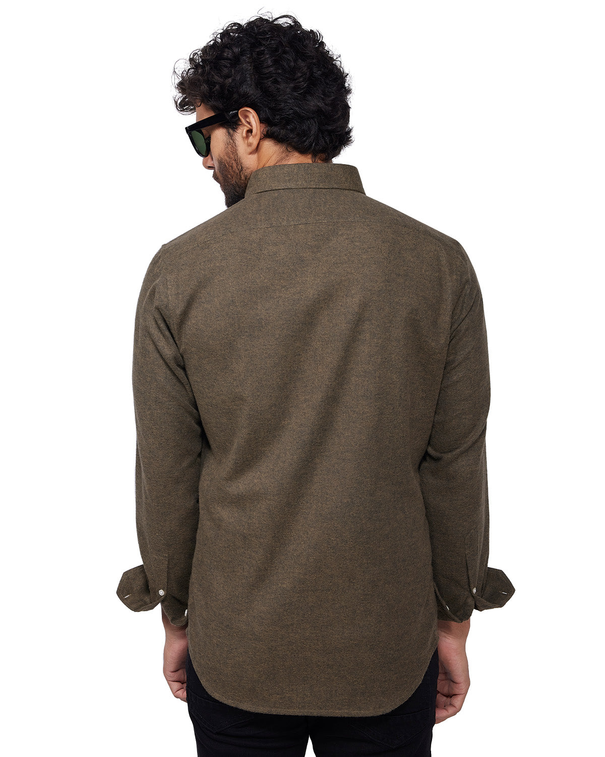 Japanese Brushed Twill Shirt - Olive